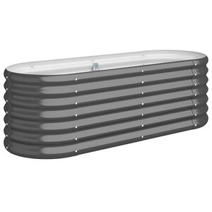 vidaXL Hochbeet Verzinkter Stahl 114x40x36 cm Anthrazit