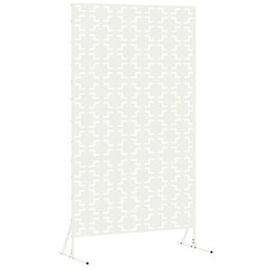 vidaXL Sichtschutz Wei&szlig; 100 x 50 x 180 cm Stahl