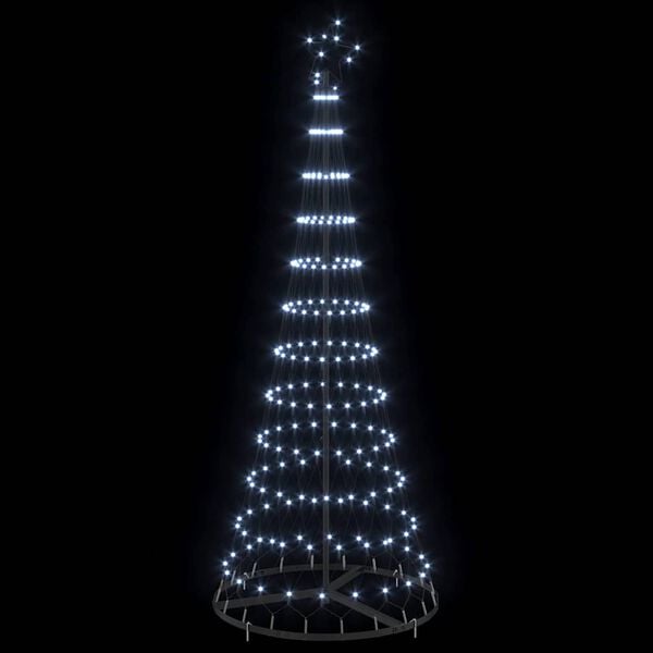 vidaXL LED-Weihnachtsbaum mit 230 LEDs Kaltwei&szlig; 184,5 cm Metall