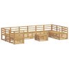 vidaXL Outdoor-Sofagarnitur 11 Stk. Wei&szlig; Massivholz Akazie