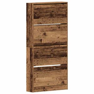 vidaXL Schuhschrank 80 x 21 x 163,5 cm Holzwerkstoff Altholz