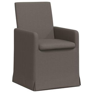 vidaXL Esszimmerst&uuml;hle 2 stk. Leinen Hellgrau 57 x 67 x 95 cm