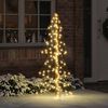 vidaXL Weihnachtsbaum mit 160 LEDs Warmes Wei&szlig; 150 cm Haustier