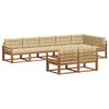 vidaXL Outdoor-Sofagarnitur mit Kissen 8 pcs Natur und Beige