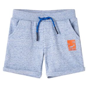 Kindershorts mit Kordelzug Blau Melange 116