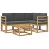 vidaXL Outdoor-Sofagarnitur 5 stk. Wei&szlig; und Anthrazit