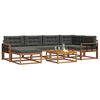vidaXL Outdoor-Sofagarnitur mit Kissen 7 pcs Natur und Anthrazit