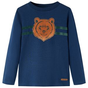 vidaXL Kinder-Langarmshirt Marineblau 92