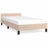 vidaXL Bettgestell mit Kopfteil ohne Matratze Cappuccino 100x200 cm