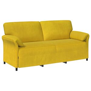 vidaXL 3-Sitzer-Sofa Gelb 198 x 83 x 95 cm Samt