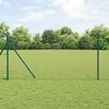 vidaXL Zaun mit Pfosten Gr&uuml;n 1,2 x 25 m Stahl und PVC