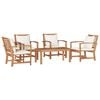 vidaXL Gartensofa-set 5 Stk. Natur Massives Teakholz