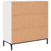 vidaXL Sideboard Hochglanz Wei&szlig; 79,5 x 33 x 82 cm Holzwerkstoff