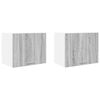 vidaXL H&auml;ngeschrank mit T&uuml;r 2 pcs Grau Sonoma und Wei&szlig; 50 x 31 x 40 cm