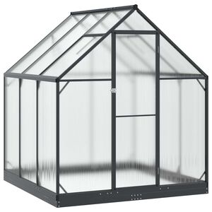 vidaXL Garten Gew&auml;chshaus mit T&uuml;r Anthrazit 183,5 x 183,5 x 207 cm