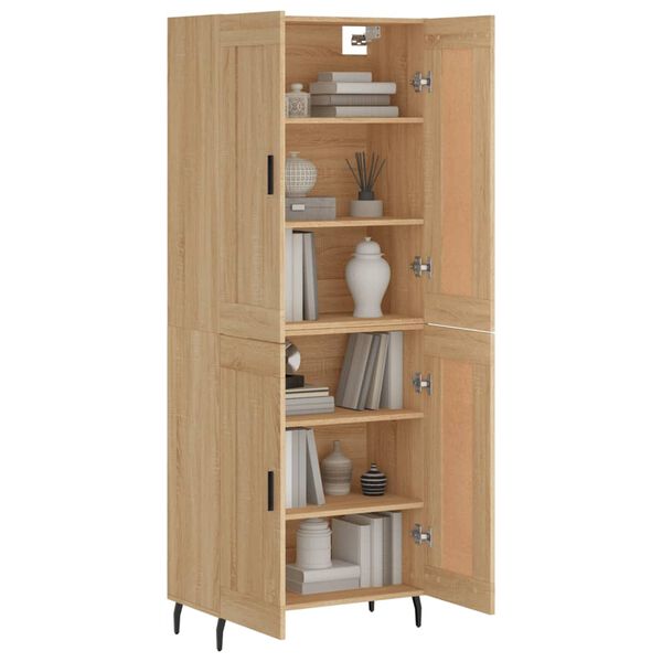 vidaXL Highboard Sonoma-Eiche 69,5x34x180 cm Holzwerkstoff