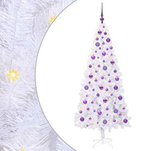 vidaXL K&uuml;nstlicher Weihnachtsbaum Wei&szlig; 180 cm PVC und Stahl