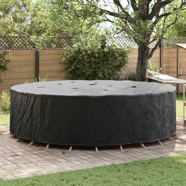 vidaXL Gartenm&ouml;belabdeckung Schwarz 320 x 320 x 85 cm 210D-Gewebe