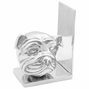 vidaXL Buchst&uuml;tzen 2 stk. Silber 8 x 12 x 16,5 cm Aluminium