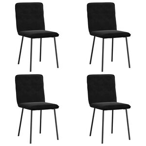 vidaXL Esszimmerst&uuml;hle 4 Stk. Schwarz Samt