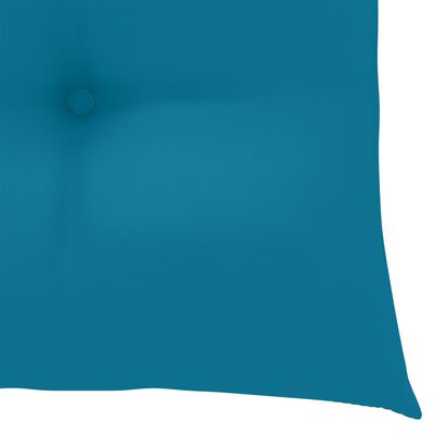vidaXL Gartenstühle 2 Stk. mit Hellblauen Kissen Massivholz Teak