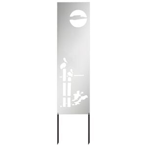 vidaXL Garten Sichtschutz-Leinwand Silber 32 x 140 cm Verzinkter Stahl