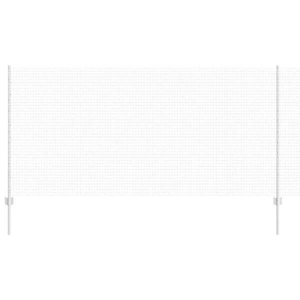 vidaXL Zaun mit Pfosten Silber 1,2 x 10 m Stahl