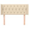 vidaXL Kopfteil mit Ohren Creme 93x16x78/88 cm Stoff