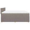 vidaXL Boxspringbett mit Matratze Taupe 180x200 cm Stoff