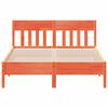 vidaXL Massivholzbett ohne Matratze Wachsbraun 135x190 cm Kiefernholz