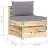 vidaXL 9-tlg. Garten-Lounge-Set mit Kissen Gr&uuml;n Impr&auml;gniertes Holz