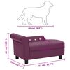 vidaXL Hundesofa Burgunderrot 83x45x42 cm Kunstleder