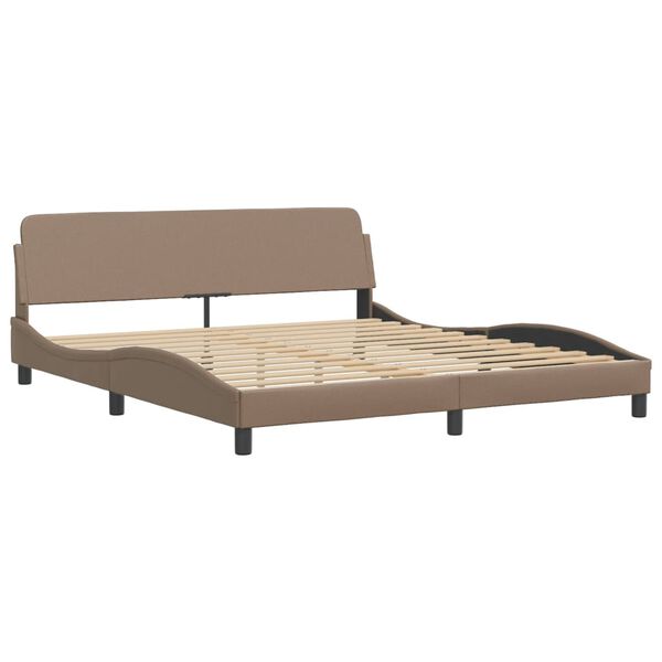 vidaXL Bett "Viana" mit Matratze Cappuccino-Braun 180x200 cm Kunstleder