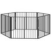 vidaXL Hundetor 6 pcs Schwarz 100 x 80 cm Verzinkter Stahl