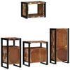 vidaXL Badezimmermöbel-Set mit Regal 4 pcs Massives upgecyceltes Holz