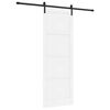 vidaXL Schiebet&uuml;r Wei&szlig; 83 x 232 cm Massives Kiefernholz
