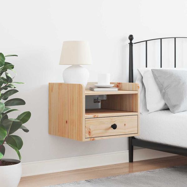 vidaXL Nachttisch Braun 38 x 36 x 29,5 cm Massivholz Kiefer