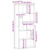 vidaXL B&uuml;cherregal Altholz-Optik 67x24x161 cm Holzwerkstoff