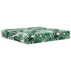 vidaXL Sofakissen f&uuml;r drau&szlig;en Polyester Blattmuster 60 x 60 cm