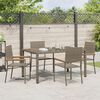vidaXL Garten Essgruppe 5 pcs Grau Poly-Rattan
