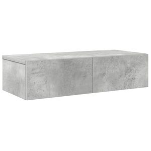 vidaXL Wandregal mit Schubladen Betongrau 60x26,5x15cm Holzwerkstoff