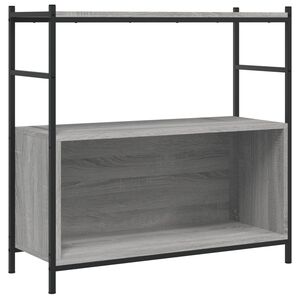 vidaXL B&uuml;cherregal Grau Sonoma 80x30x78,5 cm Holzwerkstoff und Eisen