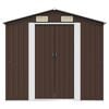 vidaXL Ger&auml;teschuppen Braun 204x132x186 cm Stahl