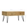 vidaXL Couchtisch mit 2 Schubladen Schnitzerei Braun 80x40x40,5cm Holz