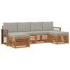 vidaXL Outdoor-Sofagarnitur 6 stk. Natur und Hellgrau