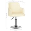 vidaXL Esszimmerstuhl Creme Stoff
