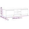 vidaXL TV-Schrank mit LED-Leuchten R&auml;uchereiche 140x40x35,5 cm