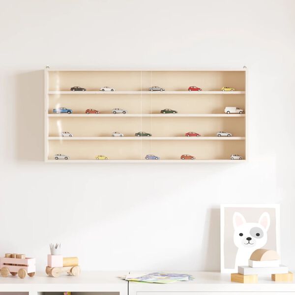 vidaXL Sammlervitrine aus Holz mit Türen 80 x 8,5 x 37 cm