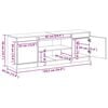 vidaXL TV-Einheiten Braun 139,5 x 34 x 50 cm Holzwerkstoff