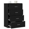 vidaXL Sideboard Schwarz Eichen-Optik 60 x 31 x 84 cm Holzwerkstoff